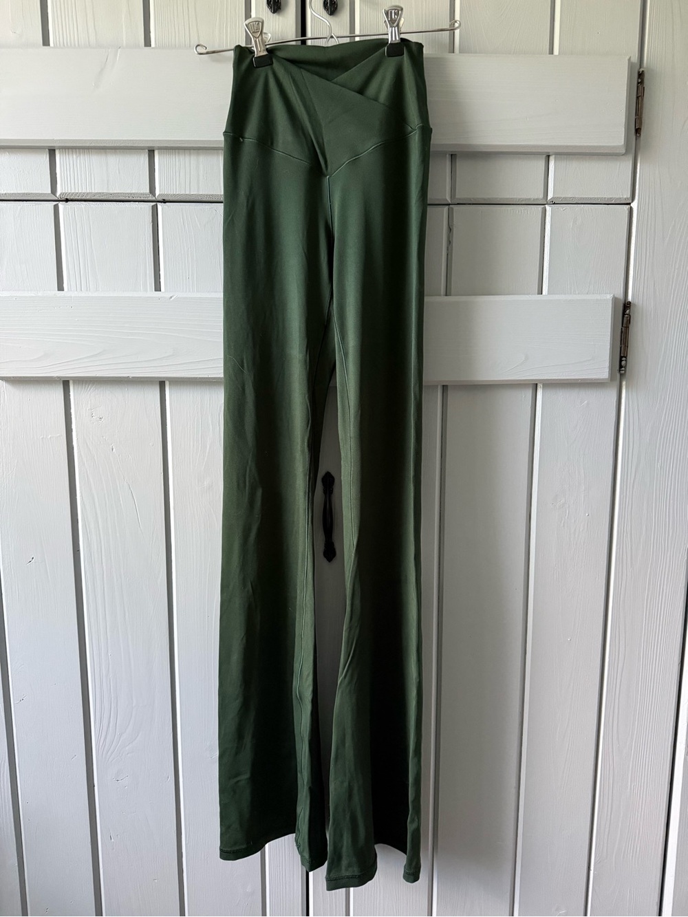 Aerie offline High-Rise Olive Green Flared Yoga Pants